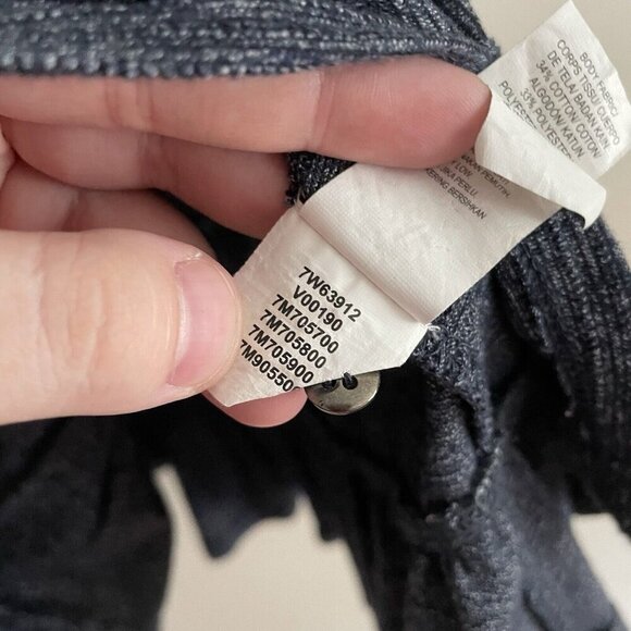 Lucky Brand Women S Navy Blue Short Sleeve Elastic Neckline On/Off Shoulder Top - Picture 9 of 10